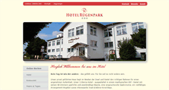 Desktop Screenshot of hotel-ruegenpark.de